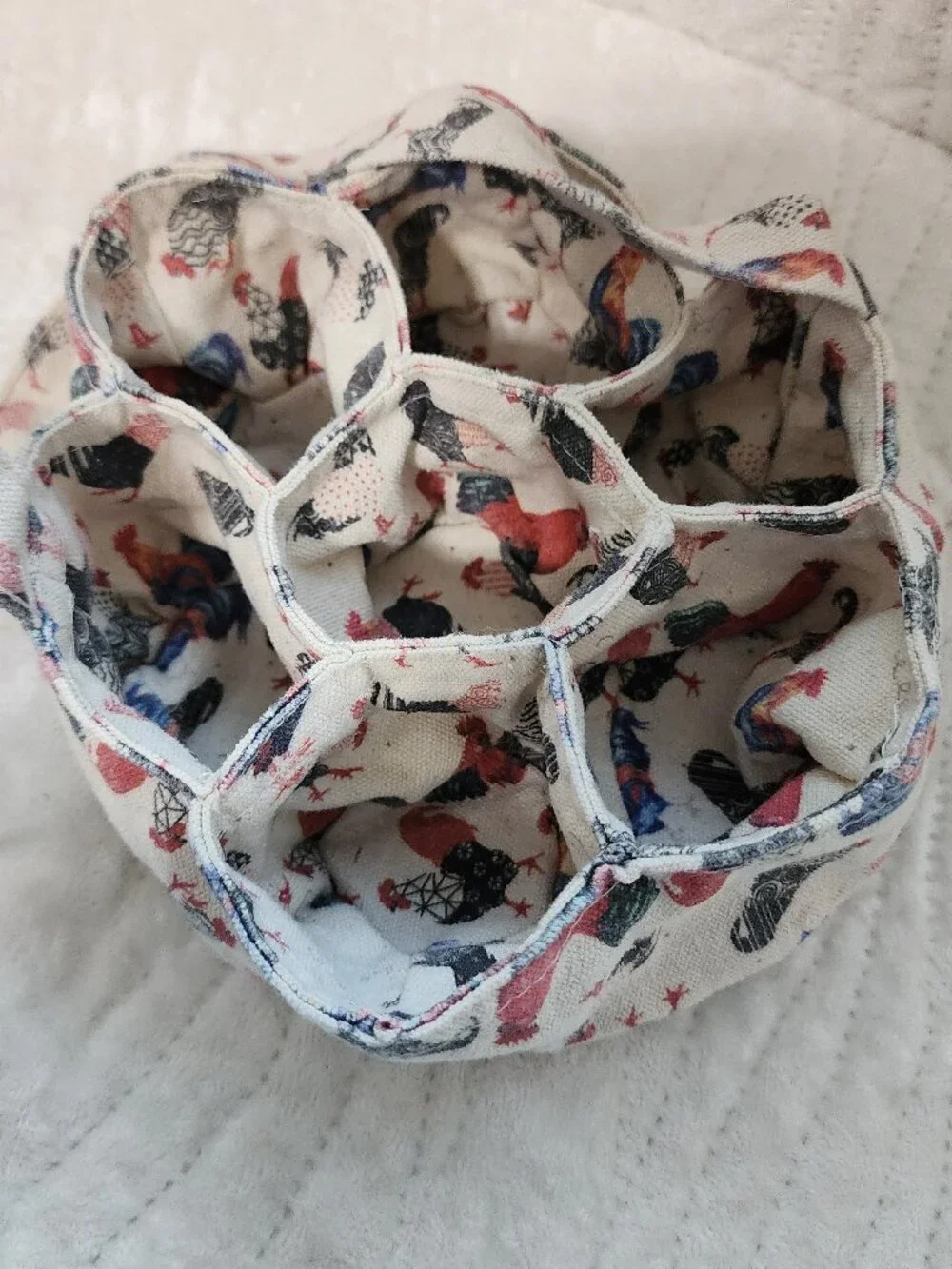 Fabric Egg Basket, Holds 7 Eggs